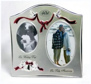40th Anniversary Photo Double Frame