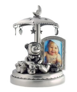 Pewter 2x3 baby photo/musical frame
