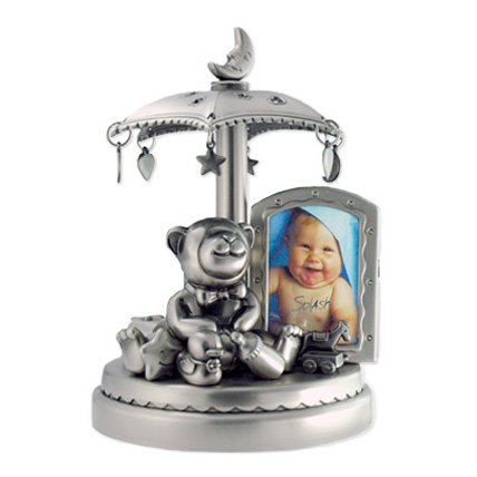 Pewter 2x3 baby photo/musical frame