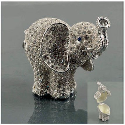 Crystal Elephant Jewelry Box